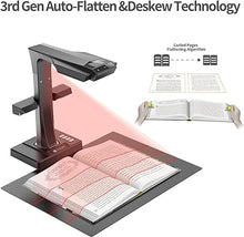Load image into Gallery viewer, CZUR ET24 Pro Professional Book Scanner, 24MP Document Camera, 3rd Gen Auto-Flatten & Deskew Tech, A3 Document Scanner, 180+ Languages OCR, Support HDMI, for Windows/MacOS/Linux