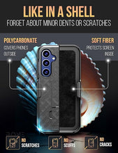 Load image into Gallery viewer, .for Samsung Galaxy S25 Plus Case with Belt Clip Holster, Kickstand Slim Cover Phone Case for Galaxy S25 Plus - Black