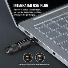 Load image into Gallery viewer, OLIGHT IMINI 2 EDC Rechargeable Keychain Flashlight, 50 Lumens Compact and Portable Mini Light, Tiny LED Keyring Lights with Built-in Battery Ideal for Everyday Carry and Emergencies (Black)