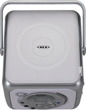 Load image into Gallery viewer, Jensen CD-555 White/Silver CD Bluetooth Boombox Portable Bluetooth Music System with CD Player +CD-R/RW & FM Radio with Aux-in & Headphone Jack Line-In