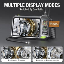 Load image into Gallery viewer, Teslong Triple Lens Borescope with 7" IPS Screen, 1080P HD Industrial Endoscope Inspection Camera with Light, 16.5FT Flexible Automotive Mechanic Scope Tool, Waterproof Pipe Snake Camera in Wall Cam