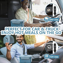 Load image into Gallery viewer, Electric Lunch Box Food Heater, 1.8L Heated Lunch Box for Adults for Car Truck, 12V/24V/110V/220V Portable Food Warmer Lunch Box, 100W Heating Lunchbox for Work