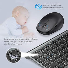Load image into Gallery viewer, iClever DK03 Bluetooth Keyboard and Mouse, Rechargeable Dual-Mode (Bluetooth 4.2 + 2.4G) Wireless Keyboard and Mouse Combo, Ultra-Slim Multi-Device Keyboard for Mac, iPad, Apple, Android, Windows