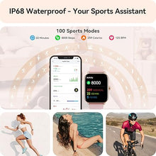 Load image into Gallery viewer, Smart Watch for Women Android & iPhone, Alexa Built-in, IP68 Waterproof Activity Fitness Tracker with Bluetooth Call (Answer/Make), 1.8" Smartwatch with Heart Rate/SpO2/Sleep Monitor, 100+ Sports Mode