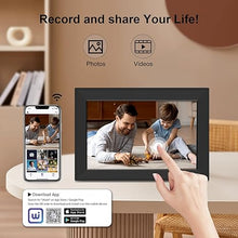 Load image into Gallery viewer, 10.1 Inch WiFi Digital Picture Frame, Smart Electronic Clound Digital Photo Frame with 1280 * 800 HD Touch Screen, Instantly Share Photos & Video, Gift for Friend and Family