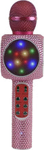 Load image into Gallery viewer, Sing-Along Bling Bluetooth Karaoke Microphone and Bluetooth Stereo Speaker All-in-One (Pink Bling)