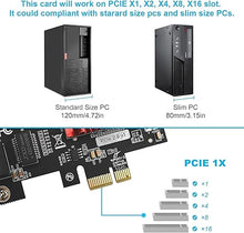 Load image into Gallery viewer, Dual-Port PCIe Gigabit Network Card 1000M PCI Express Ethernet Adapter with Intel 82575/82576 Two Ports LAN NIC Card for Support PXE for Windows/Windows Server/Linux/Freebsd/DOS with Low Profile