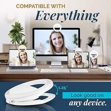 Load image into Gallery viewer, GearLight Selfie Ring Light for Computer or Phone - iPhone Compatible LED Lighting for Laptop Webcam, Video Recording - Rechargeable Circle Clip on Ringlight - Cute Stuff & Room Decor for Teen Girls