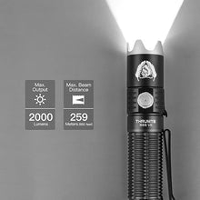 Load image into Gallery viewer, ThruNite BSS V6 Black Scout Survival Customized Edition EDC Flashlight, USB-C Rechargeable LED Flashlight, High 2000 Lumens, 6 Light Modes, Dual Switches Bright Flashlights, Black - CW