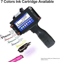Load image into Gallery viewer, P16-1 Handheld Inkjet Printer, 1 Inch/25.4mm Date Printer with 4.3" Screen and Solvent Ink Cartridge, Portable Intelligent Coding Machine for Expiry Date/Time/Barcode/QR Code/Logo (Metal Case)