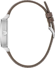 Load image into Gallery viewer, Bulova Men's Frank Lloyd Wright Limited Edition 'Ennis House' Silver Stainless Steel Watch, Grey Leather Strap Watch, Textured Medallion Grey Pattern Dial, 3 Hand (Model: 96A314)