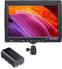 Load image into Gallery viewer, FEELWORLD FW759 7 Inch DSLR Camera Field Monitor with F550 2200mAh Battery HD Video Assist Slim IPS 1280x800 4K HDMI 1080p