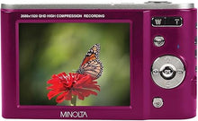 Load image into Gallery viewer, Minolta MND20 44 MP / 2.7K Ultra HD Digital Camera (Magenta)