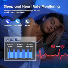 Load image into Gallery viewer, Fitness Tracker Watch with Heart Rate Monitor, Activity Tracker with Pedometer, Sleep Monitor, Calories & Step Counter, 5ATM Waterproof Smart Watch for Women Men Health Fitness Watch for Sports