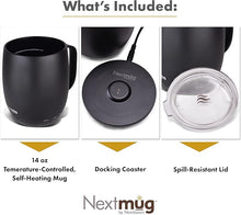 Load image into Gallery viewer, Nextmug - Temperature-Controlled, Self-Heating Coffee Mug (Black - 14 oz.)