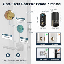 Load image into Gallery viewer, Smart Keyless Entry Door Lock - Fingerprint Electronic Deadbolt Touchscreen Keypad SMONET Biometric Digital Bluetooth Door Lock Smart Deadbolt Work with Alexa for Homes and Hotel