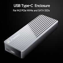 Load image into Gallery viewer, fanxiang SSD Enclosure with Cooling Fan, USB 3.2 Gen 2 (10 Gbps), M.2 NVME/SATA SSD Enclosure, USB Adapter/Reader, M.2 Enclosure, Supports M and B+M Keys and Size 2230/2242/2280 SSDs, MD85