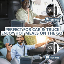 Load image into Gallery viewer, Electric Lunch Box for Adults, 1.8L Heated LunchBox for Adults for Car Truck, 12V/24V/110V/220V Portable Food Warmer Lunch Box,100W Heating Lunchbox for Work with Lunch Tote