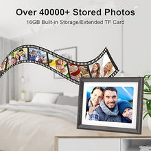 Load image into Gallery viewer, Frameo Digital Picture Frame WiFi 10.1 inch IPS Touch Screen HD Display,16GB Storage, Auto-Rotate,Easy Setup to Share Photos or Videos via Frameo APP