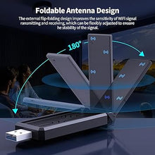 Load image into Gallery viewer, DBIT WiFi6E USB 3.0 WiFi Adapter for PC, AX5400M 802.11AX, Tri-Band 6GHz/5GHz/2.4GHz, WPA3, Wireless USB WiFi Dongle Network Adapter for PC Laptop, Only Compatible with Windows 11/10