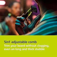 Load image into Gallery viewer, Philips Norelco OneBlade 360 with Connectivity Hybrid Face, Electric Beard Trimmer, Shaver with 360 Blade Tech & 1hr Fast Charge, 1x360 Blade, & 5-in-1 Comb, QP4530/90