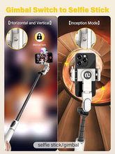 Load image into Gallery viewer, Smartphone Gimbal Stabilizer, Stabilizer Face Tracking Without APP - 4 in 1 Cellphone Gimbal Stabilizer for iPhone&Android Extended 108cm Rod with RGB Fill Light, AOCHUAN M2PRO White