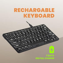 Load image into Gallery viewer, Perixx PERIBOARD-732B Wireless Backlit Mini Keyboard - X Type Scissor Keys - White Backlit - US English,Black,11950