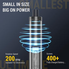 Load image into Gallery viewer, PHALANX Mini 3.7V Electric Screwdriver - Precision Screwdriver Set with 60-in-1 Magnetic Bits, Magnetic Rotatable Rack, 5/32''Hex, Electric Screwdriver Cordless for Phone, Camera, Laptop, Watch