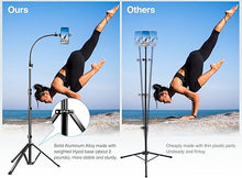 Load image into Gallery viewer, Elitehood 81" Tall Flexible Tripod Stand for iPhone with 17in Adjustable Gooseneck with Remote Compatible with iPhone 13 Pro Max / 13 Pro / 12 Pro Max, Android Phone