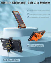 Load image into Gallery viewer, FNTCASE for Samsung Galaxy S25-Ultra Case: Military Grade Rugged Cell Phone Cover with Kickstand & Holster | Shockproof TPU Protection Bumper Matte Textured Design for S25 Ultra Cases 6.9 inch(Orange)