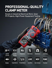 Load image into Gallery viewer, AstroAI Inrush Digital Clamp Meter Multimeter 1000A TRMS 6000 Counts, Amp Voltage Tester with VFD, LOZ Mode; Measures AC/DC Current Voltage Temperature Resistance Capacitance Frequency Continuity NCV