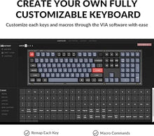 Load image into Gallery viewer, Keychron V6 Wired Custom Mechanical Keyboard Knob Version, Full-Size QMK/VIA Programmable with Hot-swappable Keychron K Pro Brown Switch Compatible with Mac Windows Linux (Frosted Black-Translucent)