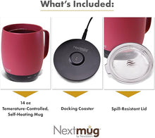 Load image into Gallery viewer, Nextmug - Temperature-Controlled, Self-Heating Coffee Mug (Dusty Rose - 14 oz.)