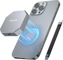 Load image into Gallery viewer, WAVLINK Magnetic M.2 2230 NVMe/SATA SSD Enclosure, 10Gbps USB C 3.2 Gen2 Adapter, Aluminum External Case for iPhone 16/15 Pro Max ProRes, Supports M and B+M Key NVMe SSD & B+M Key SATA SSD(up to 8TB)