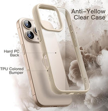 Load image into Gallery viewer, JETech Case for iPhone 16 Pro 6.3-Inch, Shockproof Phone Bumper Cover, Solid Color Matte TPU Frame, Anti-Scratch Clear Back (Desert Titanium)