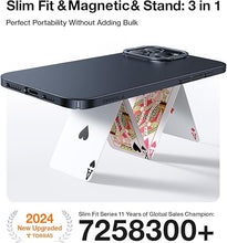 Load image into Gallery viewer, TORRAS Magnetic Slim Fit for iPhone 16 Pro Max Case with Stand, Ultra-Thin 16 Pro Max Phone Case Compatible with MagSafe, Built-in Stash Stand, Light Anti-Scratch Matte Hard PC 6.9 inch, Black