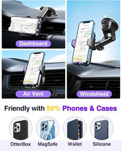 Load image into Gallery viewer, VANMASS 2024?Strongest & Military-Grade?Car Phone Mount?Patent & Safety Certs?Ultimate Cell Phone Holder Handsfree Stand for Dashboard Window Vent for iPhone 16 Pro Max 15 14 13 Samsung Android Truck