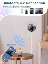 Load image into Gallery viewer, Portable Wall Mounted CD Player with Bluetooth, Homlab Mountable CD Music Player Built-in HiFi Speakers, Home Audio Boombox with Remote Control, FM Radio, LCD Display, Headphone Jack AUX USB TF Input