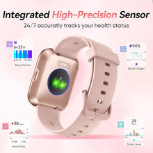 Load image into Gallery viewer, Fitpolo Smart Watches for Women, 1.8'' Alexa Built-in Fitness Tracker Watch with Bluetooth Calls, IP68 Waterproof, Heart Rate/Sleep/SpO2 Monitor, 110 Sports Modes Compatible with Android & iPhone