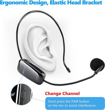 Load image into Gallery viewer, Bietrun Voice Amplifier for Teachers with Bluetooth, Portable Rechargeable Wireless Voice Amplifier with Headset Microphone Portable Megaphone Speaker for Teaching, Coach, Instructor, Tour Guide