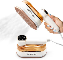 Load image into Gallery viewer, Portable Steamer for Clothes, 2-in-1 Steamer & Iron,1200W, Useful Handheld Design with Penetrating Steam and Ceramic Heat Panel, Fast Heat-Up, Lightweight, Home Essentials and Travel Essentials.