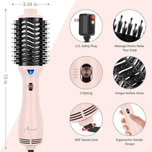 Load image into Gallery viewer, Hair Dryer Brush, Aima Beauty One Step Hair Dryer and Styler Volumizer with Negative Ion for Reducing Frizz and Static, Hair Styling Tools, Pink