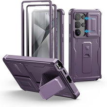 Load image into Gallery viewer, Dexnor for Samsung Galaxy S25 Ultra Case with Built-in Slide Camera Cover &Screen Protector&Kickstand,Heavy-Duty Shockproof Rugged Case Full-Body Bumper Cover for Galaxy S25 Ultra(2025),Phantom Purple
