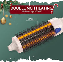 Load image into Gallery viewer, K&K 1.5 inch Thermal Brush Volumizing Brush Heated Curling Ceramic Tourmaline Ionic Curling Iron Quick Heating Makes Dual Voltage Travel-Friendly Straightening Round Design 30S Heating up