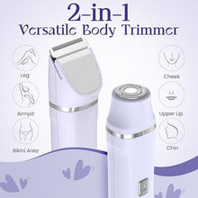 Load image into Gallery viewer, Electric Razors for Women - Wet/Dry Womens Electric Shaver for Legs, Replaceable Body Hair Blade Heads&Hair Remover for Face Head, No Nick, No Cut, No Razor Burn, Purple