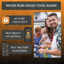 Load image into Gallery viewer, MeatStick ChefX- Wireless Meat Thermometer for Grilling and Smoking, Smart Meat Thermometer Digital Wireless 4 Sensors 650ft+ Range, Bluetooth Meat Thermometer, Wireless Meat Probe for Smoker