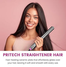 Load image into Gallery viewer, PRITECH Ceramic Hair Iron (TA-2340), 1 inch, Hair Straightener and Curling Iron, Adjustable Temperature, Fast Heat Up, Auto Shut-Off, Dual Voltage, Safety Lock, 450°F