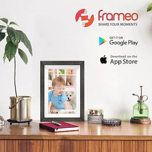 Load image into Gallery viewer, Frameo 10.1 Inch WiFi Digital Picture Frame?1280 * 800IPS HD Cloud Smart Digital Photo Frame,32GB Storage, Wall Mountable, Auto-Rotate,Easy to Share Photos or Videos via FRAMEO APP ?Wood Frame?