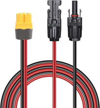 Load image into Gallery viewer, GELRHONR 4.9FT 12AWG Solar Connector to XT60 Female Extension Cable for Solar Panel RV Portable Power Station Solar Generator-1.5M 4.9Ft