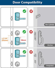 Load image into Gallery viewer, Keyless Entry Door Lock, Keypad Door Lock with Handle, Electronic Door Lock, Touchscreen, Auto-Locking, Anti-peep Password, Easy to Install for Front Door Home Appartment Office Satin Chrome